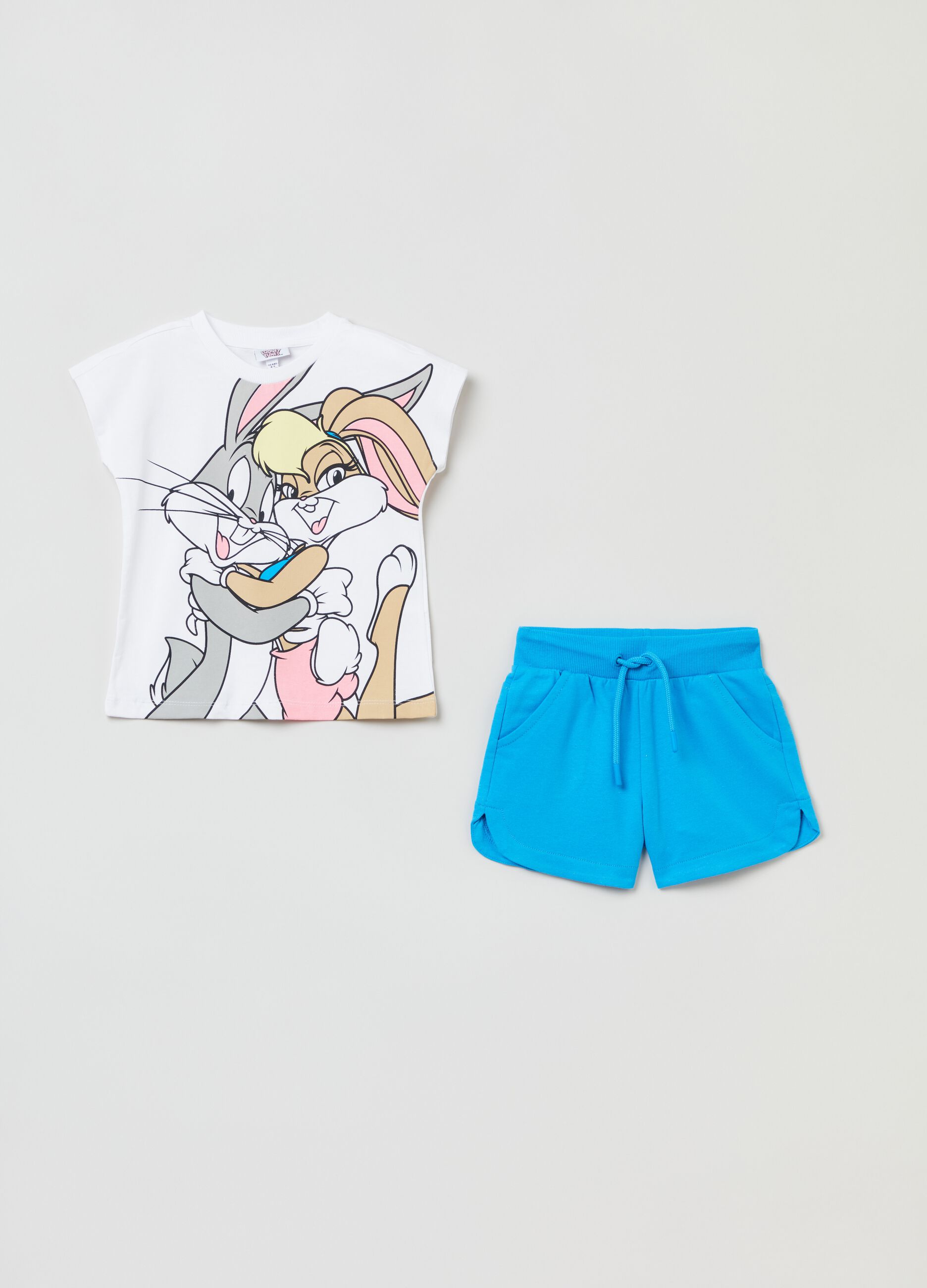 Jogging set with Bugs and Lola Bunny print