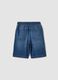 Blaue Denim-Shorts f&uuml;r Jungen aus Baumwollmix im Straight Fit mit Taschen_4