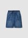 Blaue Denim-Shorts f&uuml;r Jungen aus Baumwollmix im Straight Fit mit Taschen_3