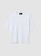 White boxy-fit T-shirt in cotton and viscose blend_4