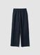 Blaue Denim-Joggerhose aus reiner Baumwolle, Relaxed Fit_0