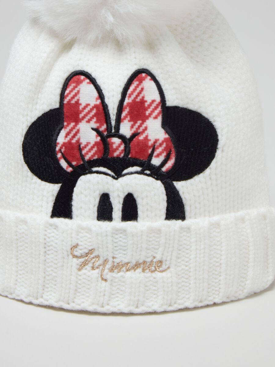 Hat with pompom and Minnie embroidery_2