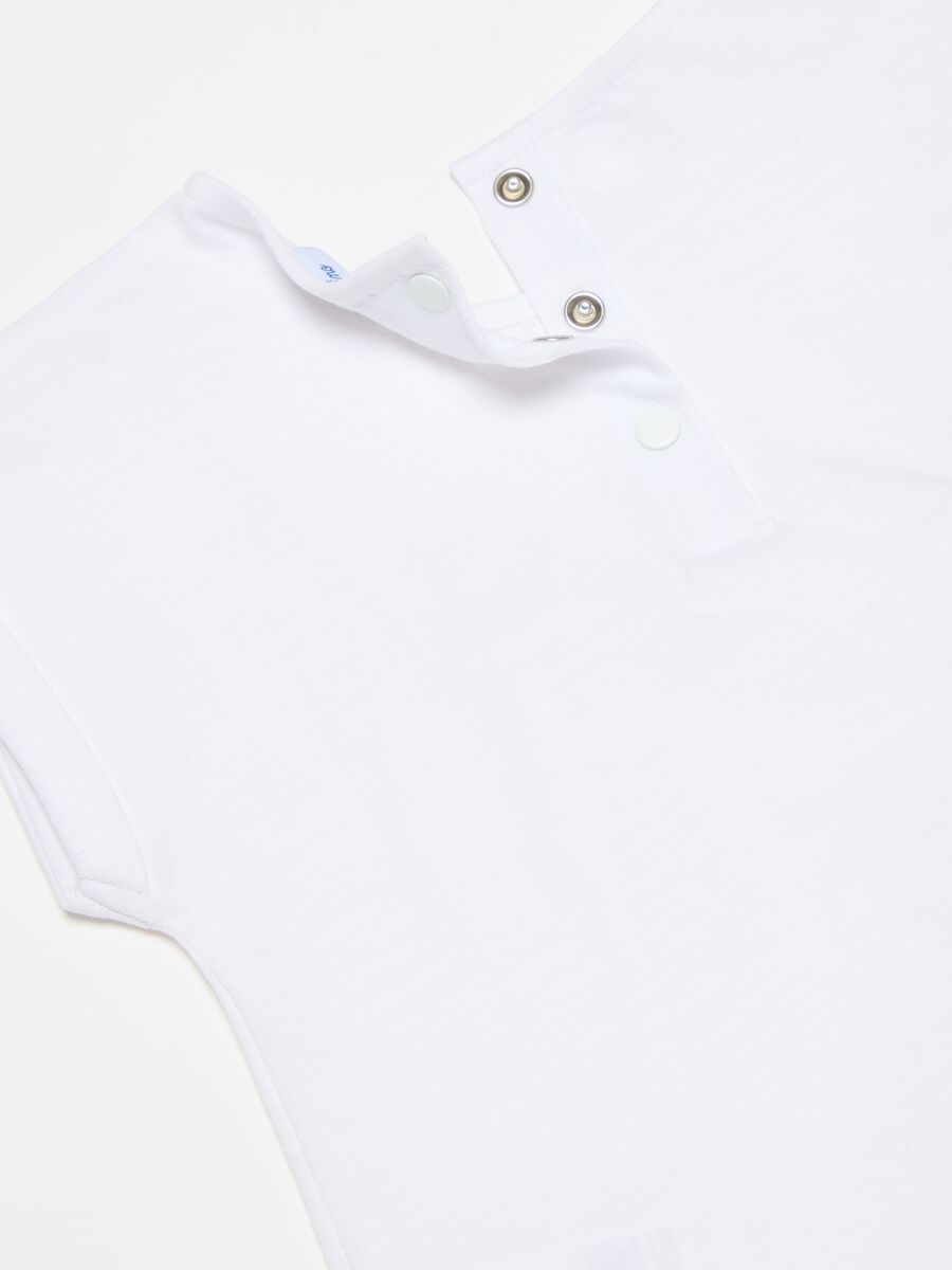Cotton T-shirt with broderie anglaise insert_2