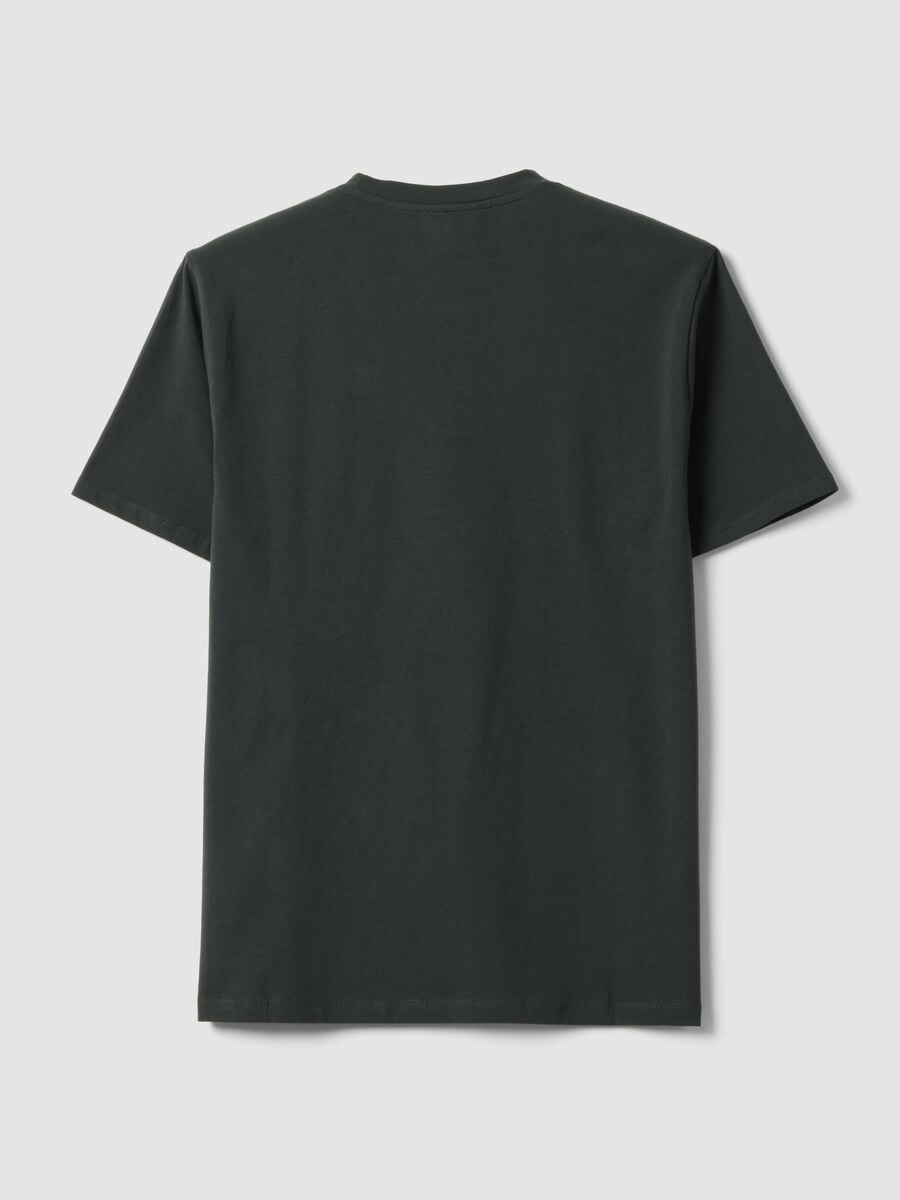 Green organic cotton slim-fit short-sleeve T-shirt_1