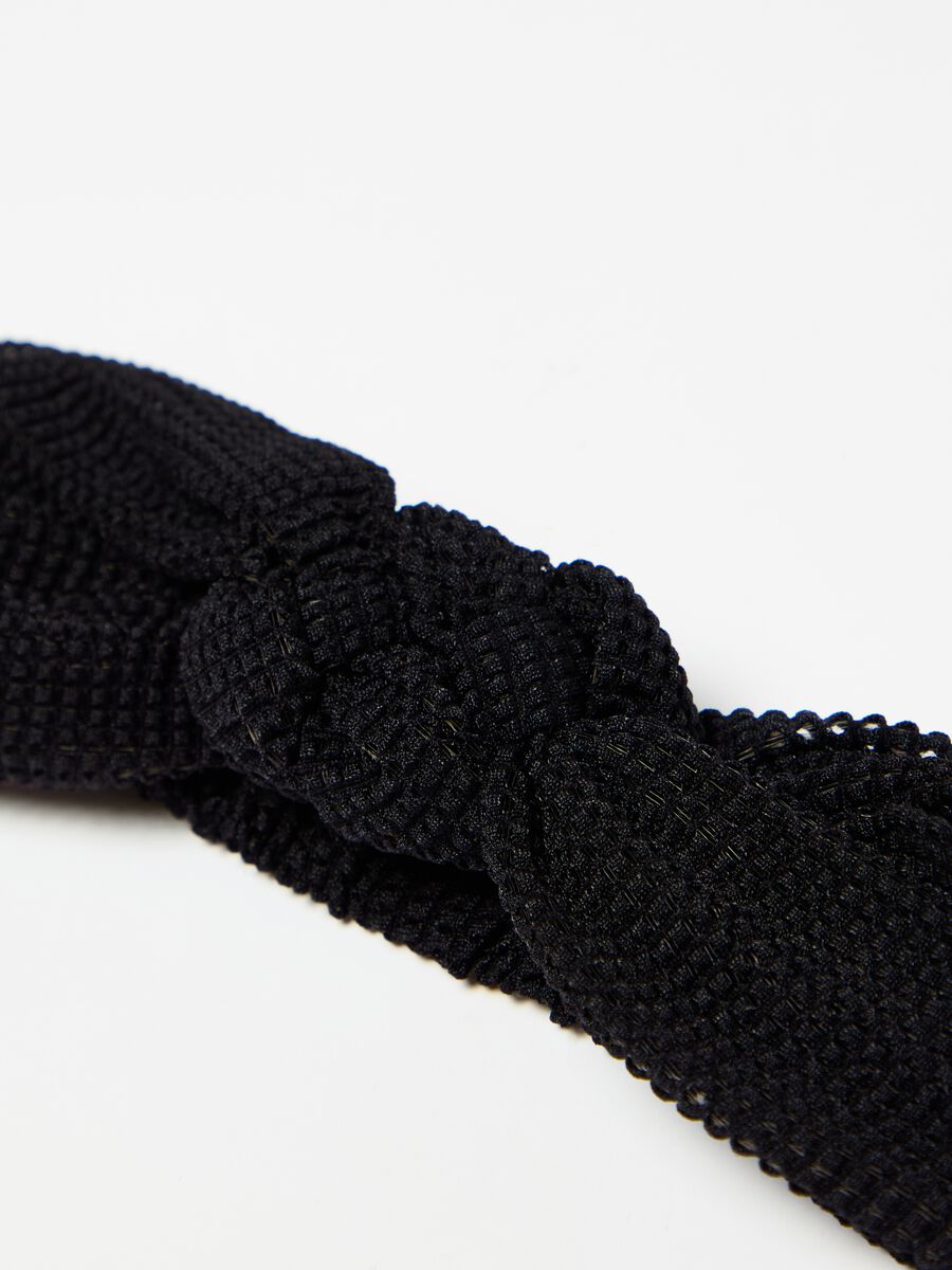 Alice band in mesh with knot_1