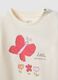 Baby girl's regular fit multicolour pure cotton pyjamas with butterfly_2
