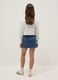 Girls' regular fit blue denim pure cotton miniskirt_1