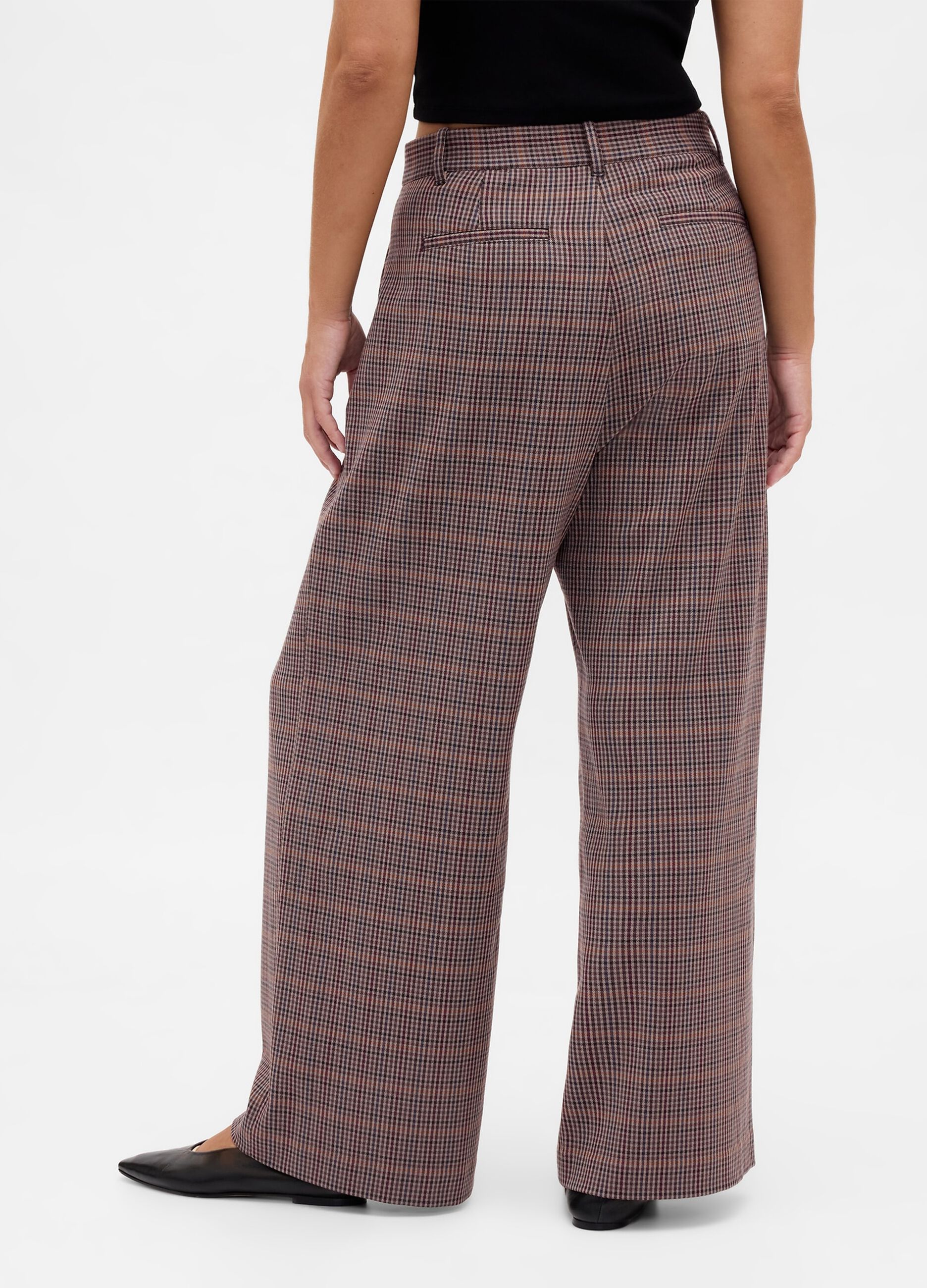 Braune Stretch-Stoffhose