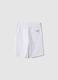 White pure cotton regular fit kids shorts_1