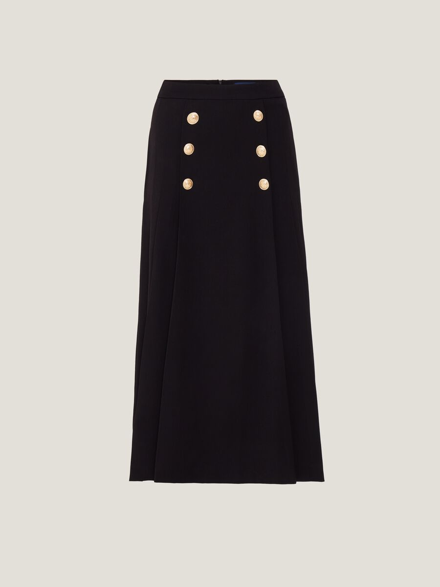 Midi skirt with darts and buttons_1