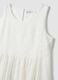 Vestido branco sem mangas em puro algod&atilde;o com bordado vazado, corte regular_5