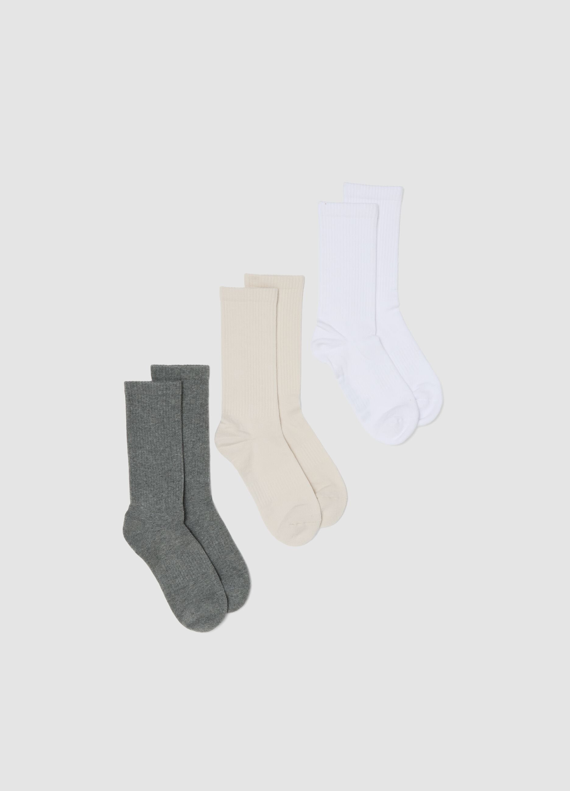 3er-Pack mehrfarbige Sportsocken aus Stretch-Baumwolle