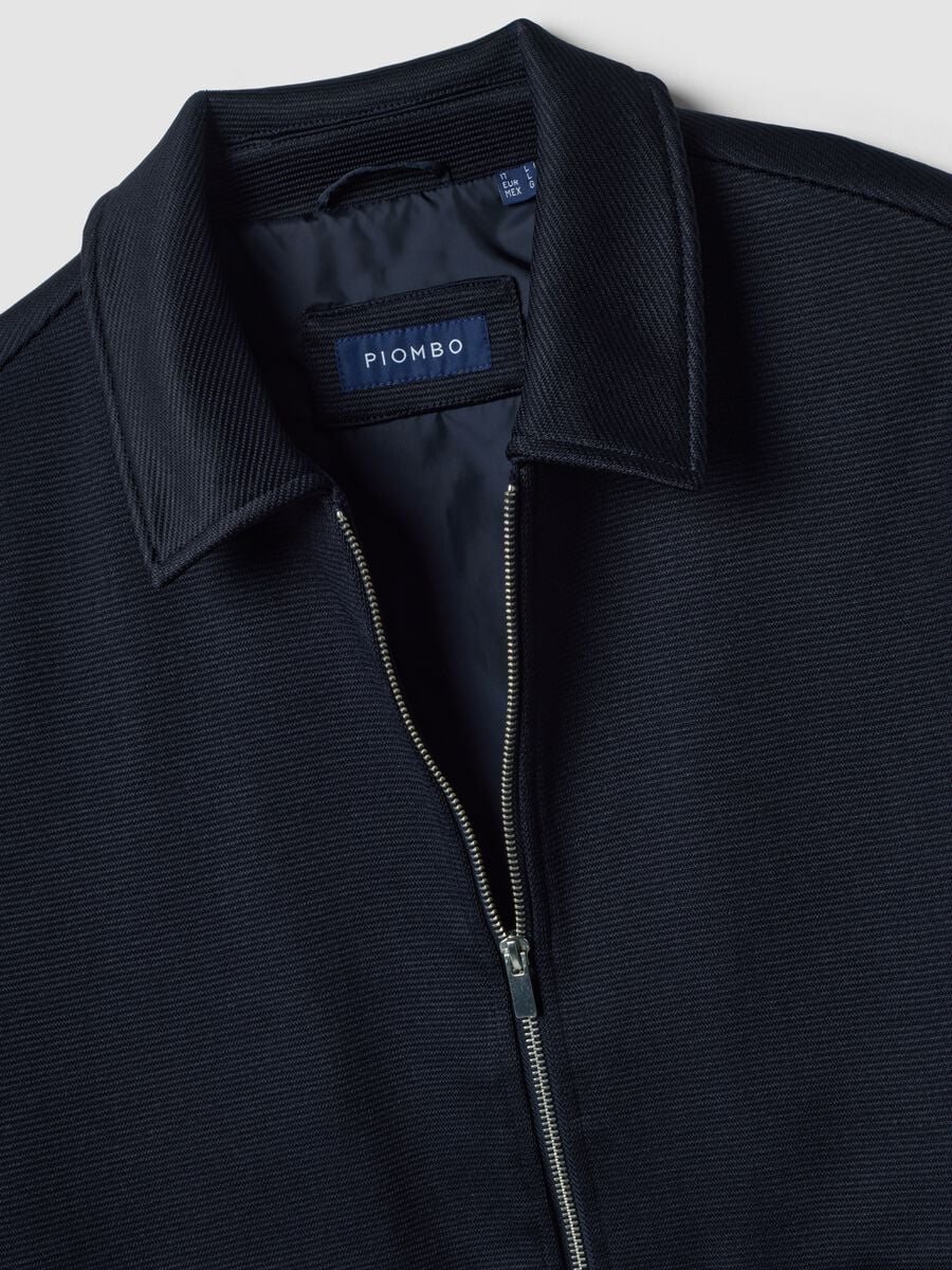 Blue padded stretch-fabric jacket_1