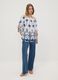 White pure-viscose short-sleeve blouse with paisley print_1