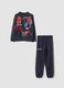 Schwarzer Oversize-Jogginganzug aus Baumwollmischung mit Spider-Man-Print f&uuml;r Jungen_0