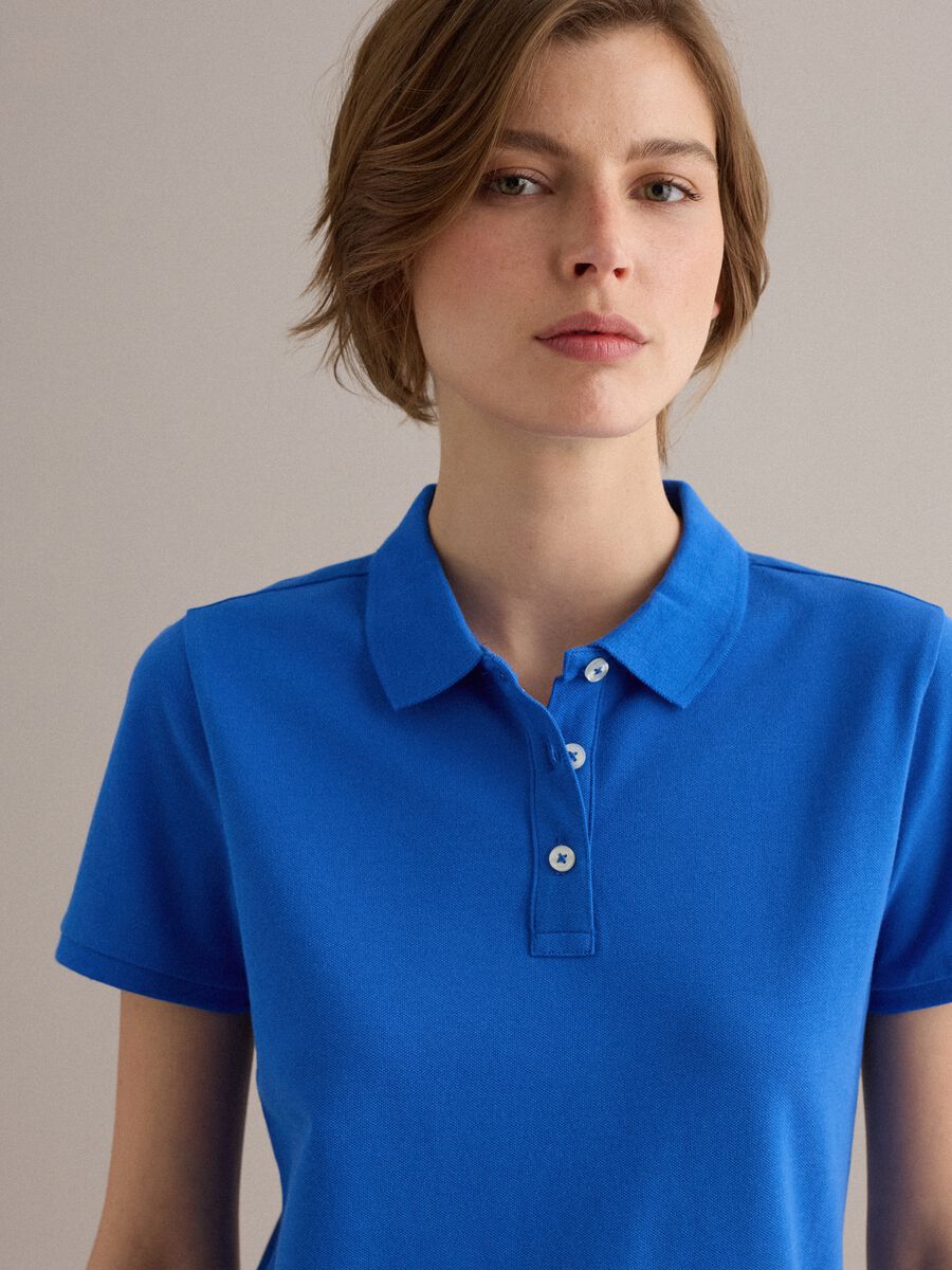 Blue Regular Fit Organic Cotton Polo Shirt_1