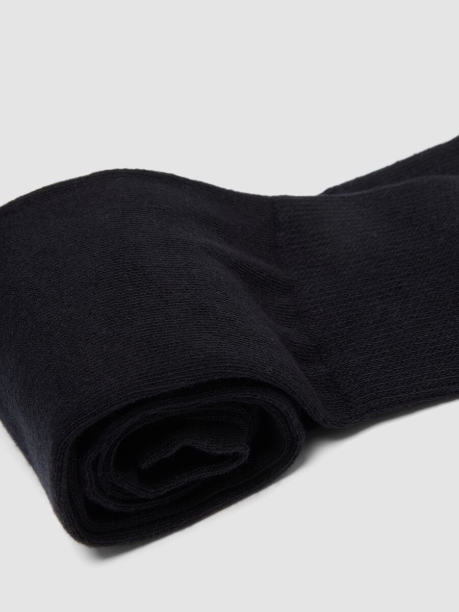 Five-pack of black long socks in stretch organic cotton_2