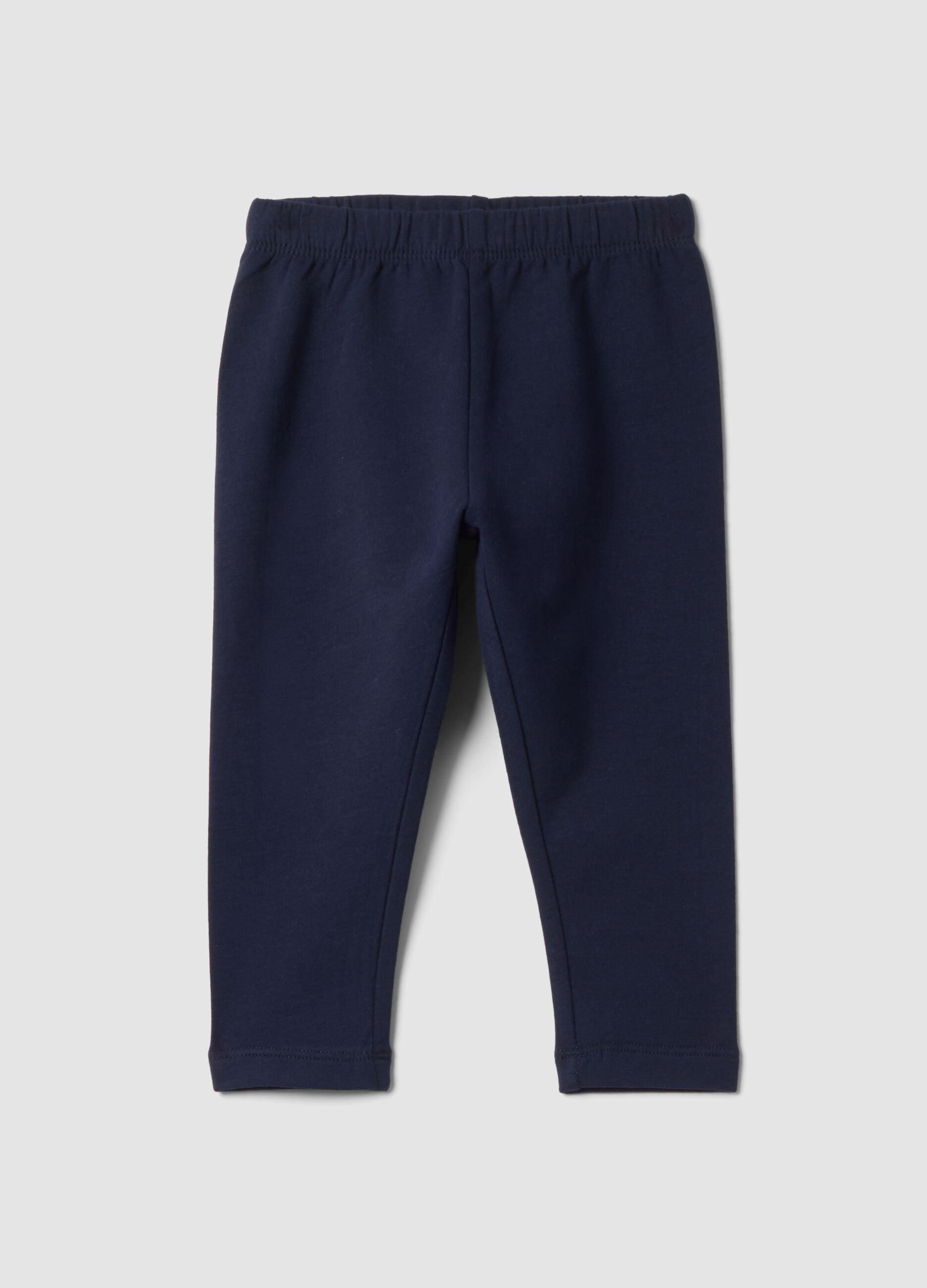 Blue stretch organic cotton leggings