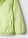 Green fabric regular fit jacket for children with hood_3