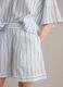 White pure cotton striped shorts_4