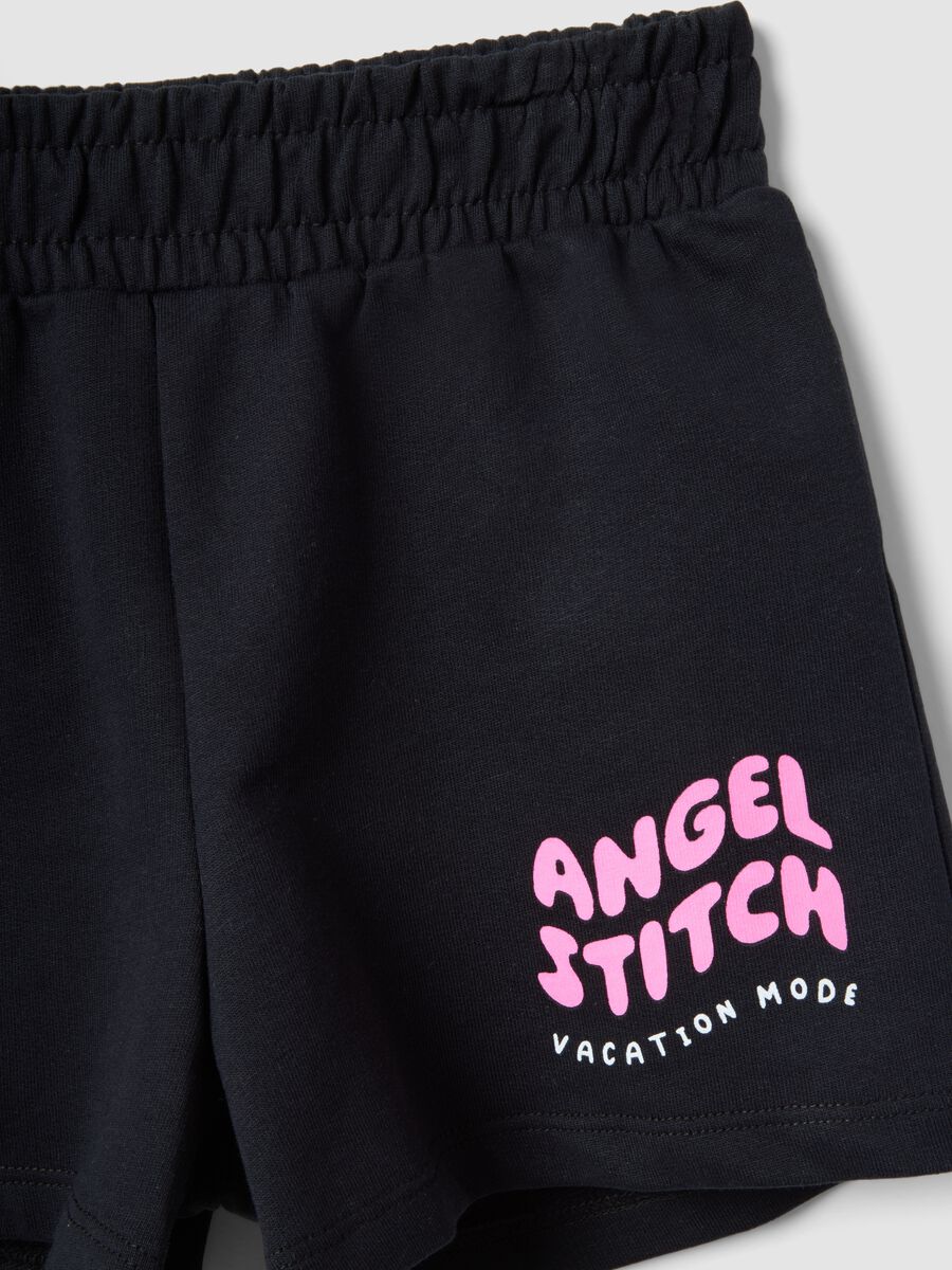 Conjunto multicolor em algod&atilde;o el&aacute;stico para menina com estampados do Stitch_3