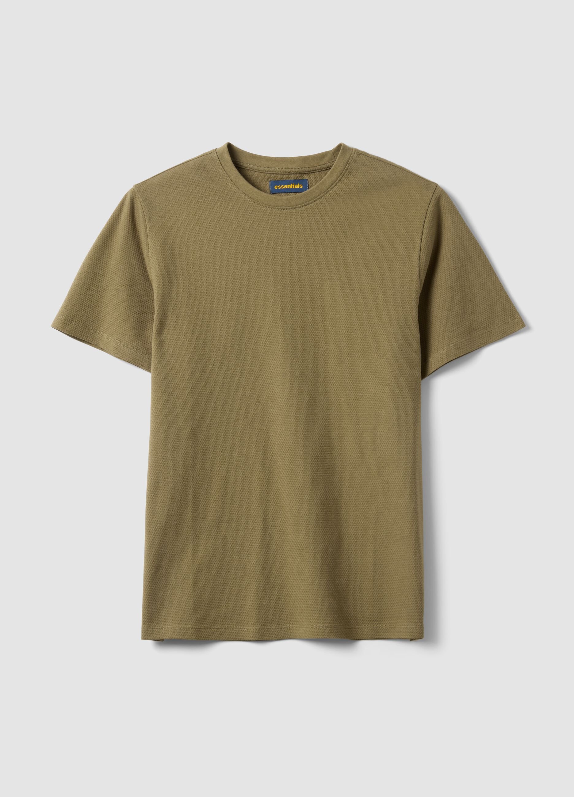 Green pure cotton short-sleeve T-shirt
