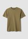 Green pure cotton short-sleeve T-shirt_4