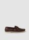 Brown leather boat shoes_0