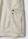 White pure cotton cargo Bermuda shorts, regular fit_1