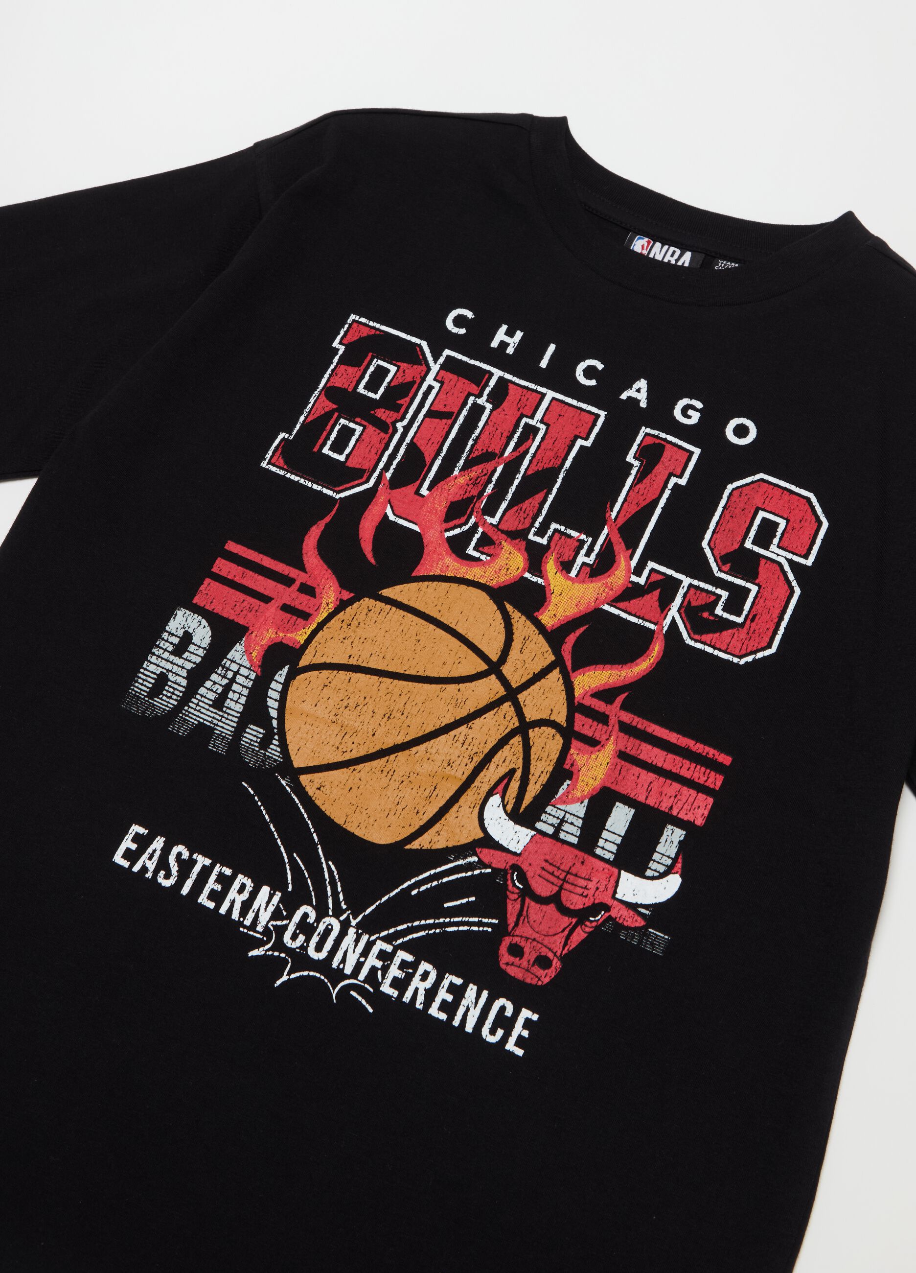 Cotton T-shirt with NBA Chicago Bulls print