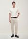 Beige Straight-Fit-Jeans aus reinem Baumwolltwill_0