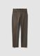 Grey stretch cotton five-pocket trousers_0