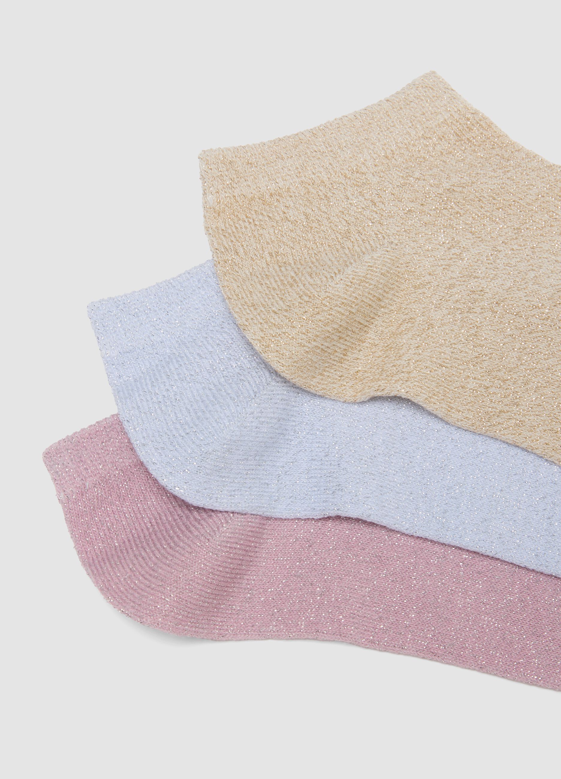 Multipack di cinque calzini rosa in cotone organico