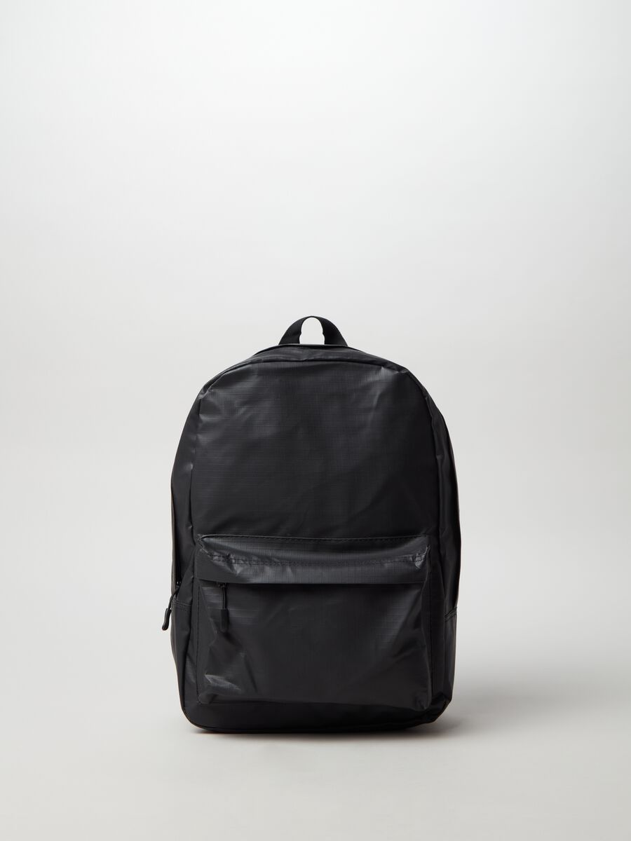 Oval backpack with outside pocket_0