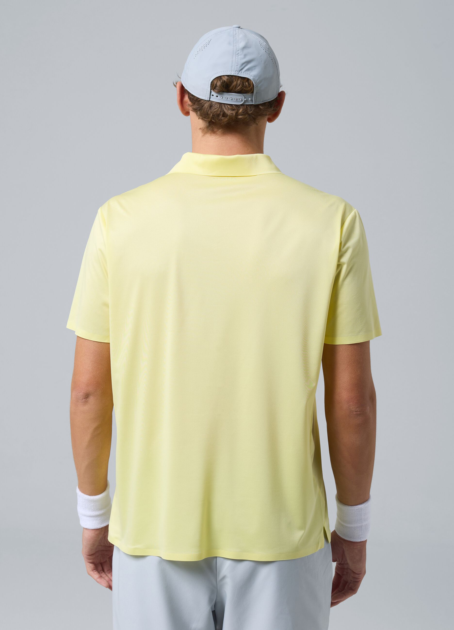 Gelbes ALTAVIA COURT Sport-Poloshirt aus Stretchmaterial