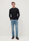 Blue slim fit pure cotton jeans_0
