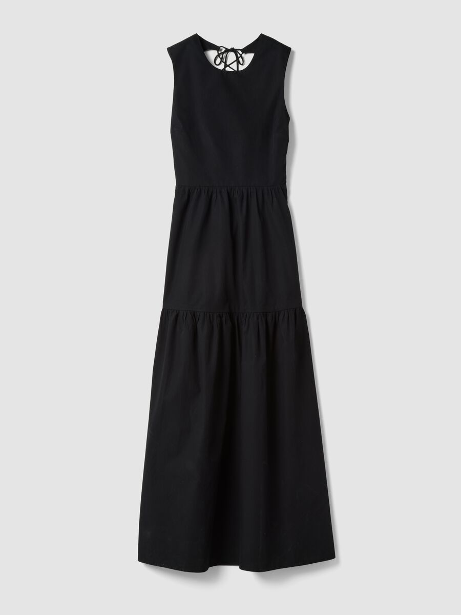 Black pure cotton maxi dress_0