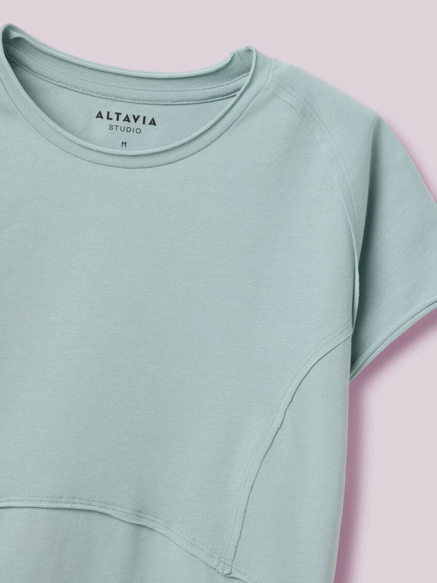 Cropped T-shirt with exposed seams ALTAVIA STUDIO_5