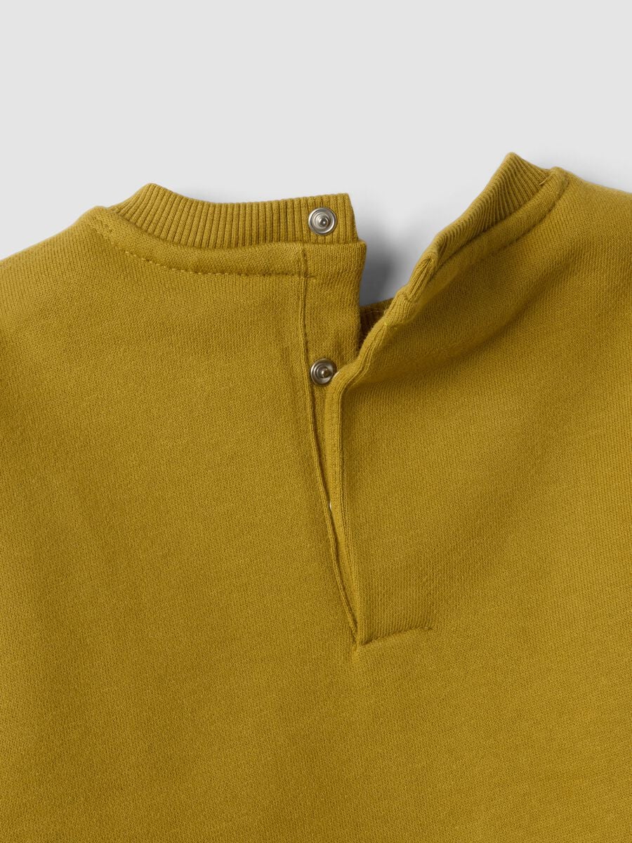 Ecru crew-neck sweatshirt in pure organic cotton_2