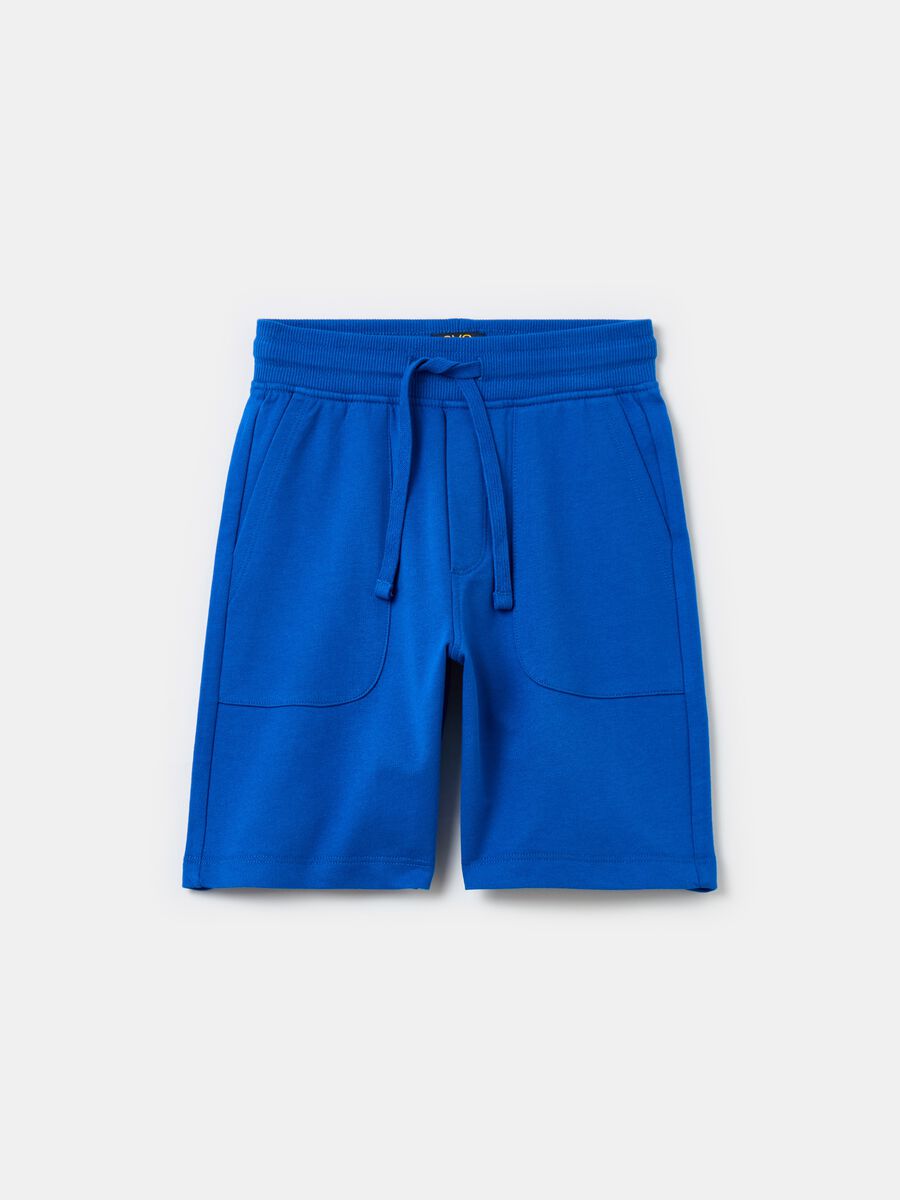 French Terry Bermuda shorts with drawstring_0