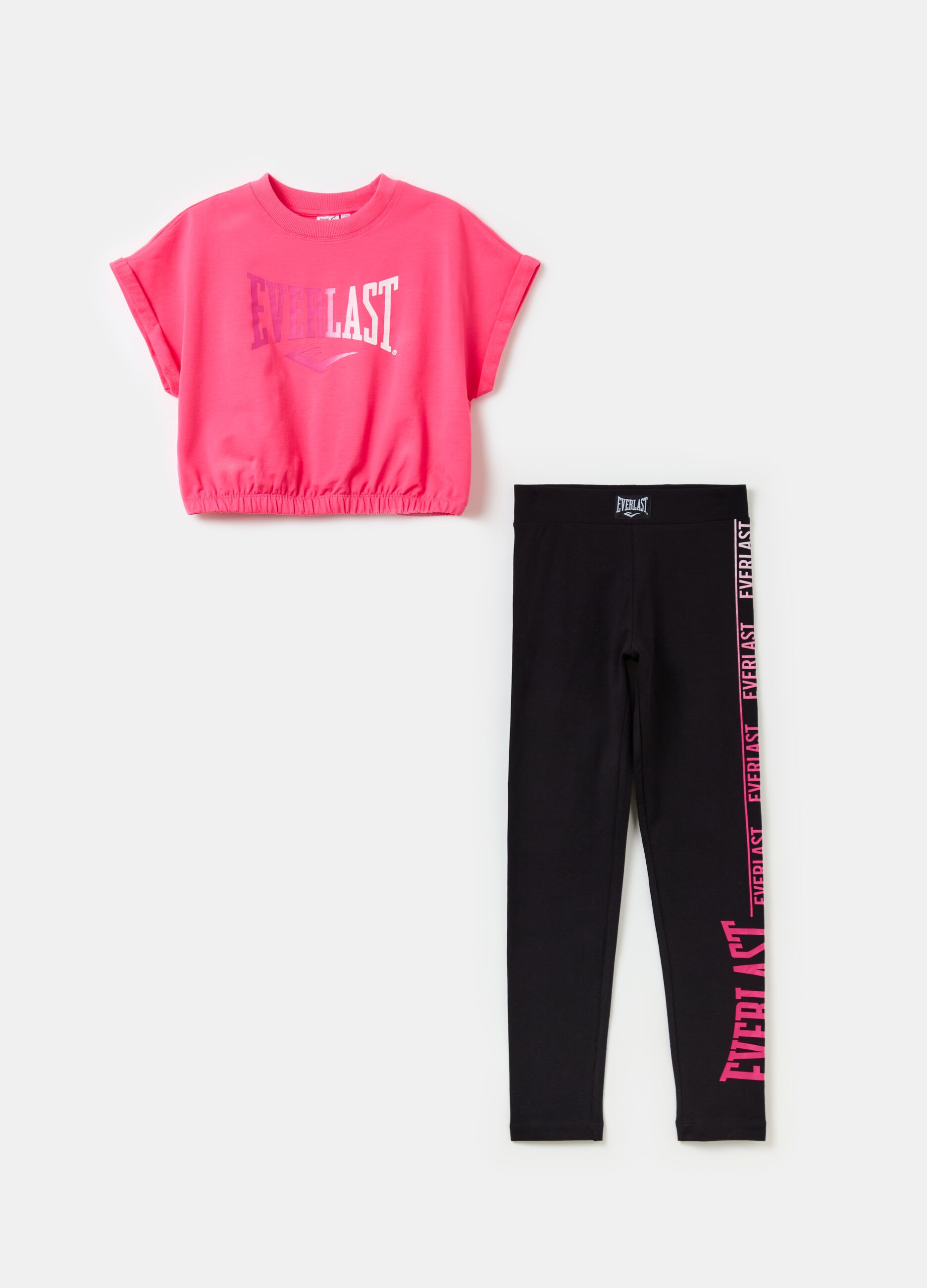 Top and leggings jogging set with print