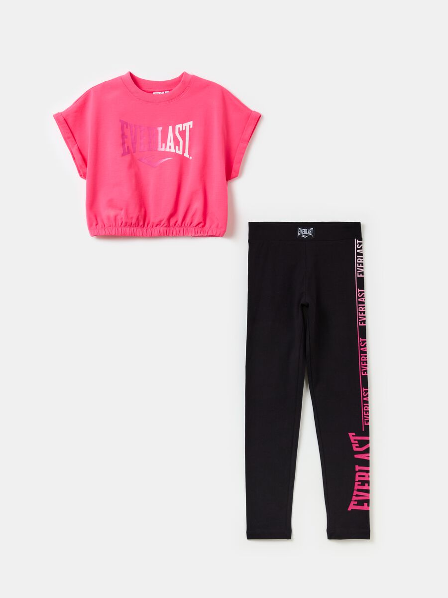 Top and leggings jogging set with print_0
