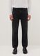 Black cotton blend jeans with regular tapered fit_1