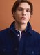 Blue pure cotton corduroy shacket in an oversized fit_0