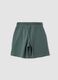 Green organic cotton shorts with elasticated waist_1