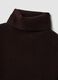 Brown stretch-wool turtleneck dress, regular fit_1