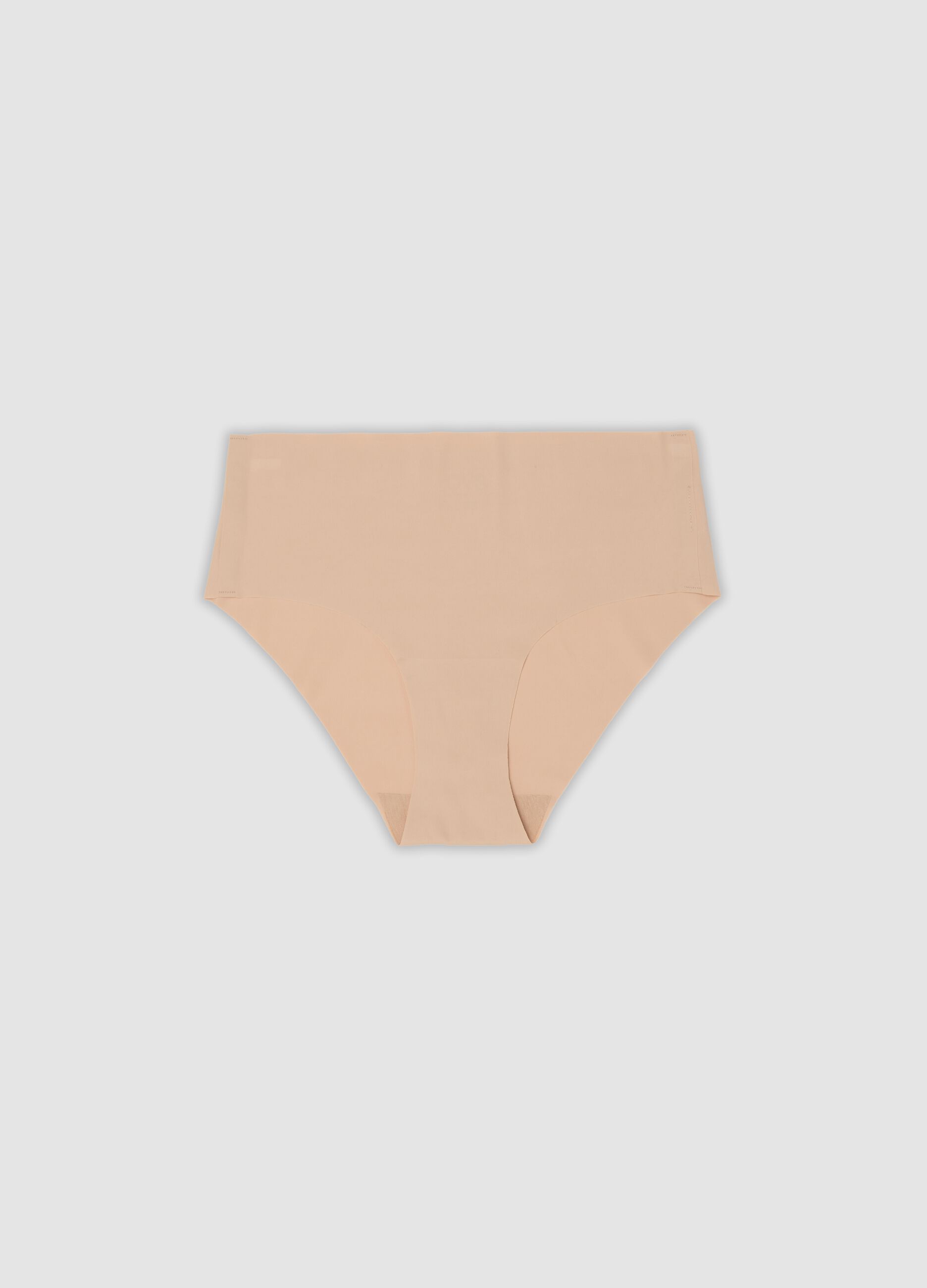 Regular fit beige stretch fabric slip