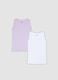 2-pack purple and white organic cotton vests, regular fit_0
