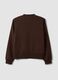 Brown cotton-blend crew-neck sweatshirt, regular fit_6
