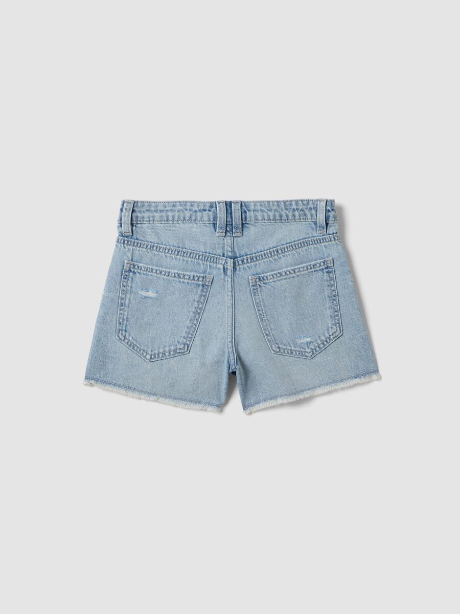 Hellblaue Denim-Shorts aus reiner Baumwolle f&uuml;r M&auml;dchen &ndash; Regular Fit_4